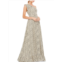 Ieena for Mac Duggal womens animal print maxi evening dress