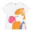 Il Gufo white bubblegum graphic t-shirt