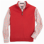 Jay Cotton mens paulo quarter zip vest in crimson