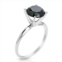 Vir Jewels 2 cttw black diamond solitaire engagement ring .925 sterling silver with rhodium