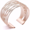 Liv Oliver 18k rose gold criss cross wide cuff bangle