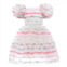 Mimi Tutu white puffer sleeve party dress