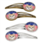 Carolines Treasures bb2181hcs4 american flag & chihuahua barrettes hair clips, set of 4