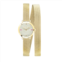 Furla womens vittoria guilloche gold col. dial stainless steel watch