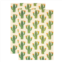 MU Kitchen designer cotton dish towel, set of 2, cacti