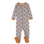 Leveret kids footed cotton pajamas bison