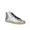 Saint Laurent mens metallic leather hi top sneaker