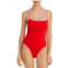 Aqua Swim womens metallic square neck one-piece swimsuit