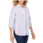 Foxcroft NYC millie womens collared striped button-down top