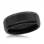 Blackjack brushed and polished black 8mm tungsten ring