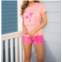 Simply Southern pajama loungeset in pink palm