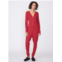 Stateside luxe thermal onesie in brick