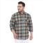 Instafab Plus men flat collar plaid full sleeve shirt