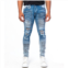 GALA mens prophetic printed denim in blue