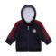 Moncler navy logo trim zip up hoodie