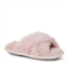 Dearfoams kids jess furry crossband slide slippers