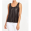 DOLCE CABO vegan leather top in black