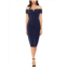 X by Xscape juniors womens v neck of-the-shoulders cocktail and party dress