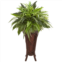 HomPlanti mixed greens and fern artificial plant in decorative stand 32