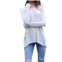 ANGIE florence soft brushed tunic top in light gray