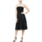 Alex & Eve womens strapless midi cocktail and party dress