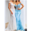 JOVANI off the shoulder corset mermaid prom dress in white