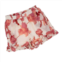 Hayden LA textured floral ruffle shorts in red/natural