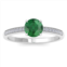 SSELECTS 1 1/4 carat emerald and diamond ring in 14k white gold