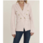 DOLCE CABO faux suede double breasted blazer in pale pink