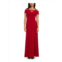 NW Nightway petites womens cold shoulder jersey evening dress