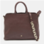 Aigner dark leather embellished satchel
