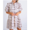Karlie lorretta linen dress in safari print