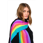 Brodie Cashmere stripe evie scarf in black neon