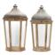 HouzBling lantern (set of 2) 28.5h, 33h iron/wood