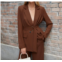 SIX/FIFTY elena pinstripe blazer in brown