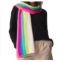 Brodie Cashmere stripe evie scarf in organic white neon