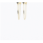 F+H Studios iggy long chain earrings black spinel in gold/black