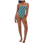 Tropic of C cosmo womens striped high cut one-piece swimsuit