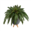 HomPlanti boston fern artificial plant in gray planter with stand 2.5