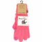C.C BEANIE womens solid cable knit gloves in new candy pink