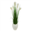 HomPlanti wheat plum grass artificial plant in white planter 4.5