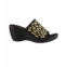 ONEX dolores sandal - medium in black/gold leopard