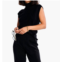 Nic + Zoe sleeveless turtleneck sweater tee in black onyx
