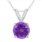 SSELECTS 14k 7mm round amethyst pendant
