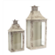 HouzBling lantern (set of 2) 13.5-19.5h iron/glass