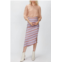 Smythe asymmetrical skirt in lavender plaid