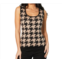 Angel Apparel houndstooth tank in black/sand