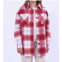 Mini Molly girl checked overshirt-shacket in pink