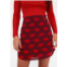 WILD PONY autumn printed skirt in red/black