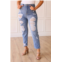 Southern Grace the savannah mid rise straight fit distressed denim in medium wash